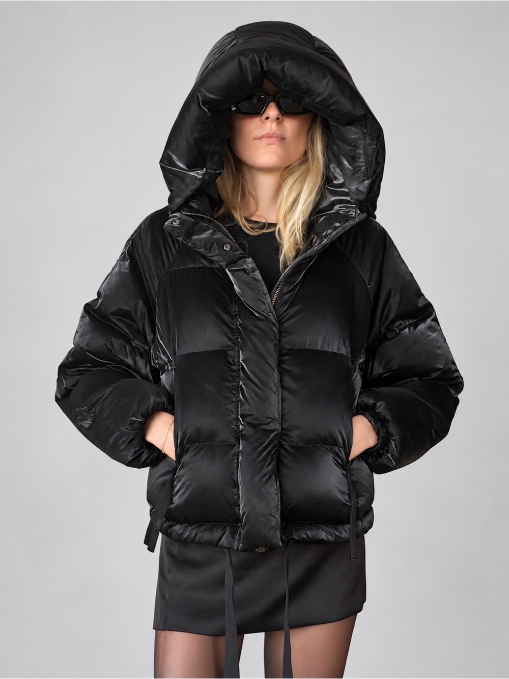 Holden Black Women's Quilted Hooded Down Puffer Jacket